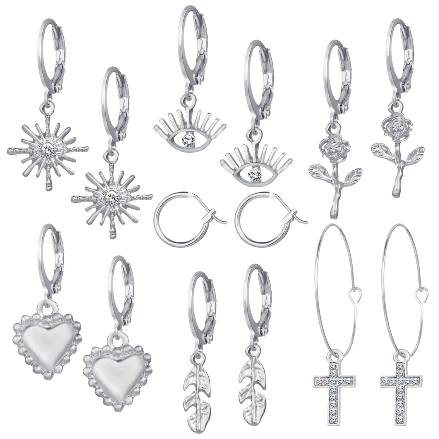 Damen Ohrringe Set mit kreativen hängenden Designs Shop Nory