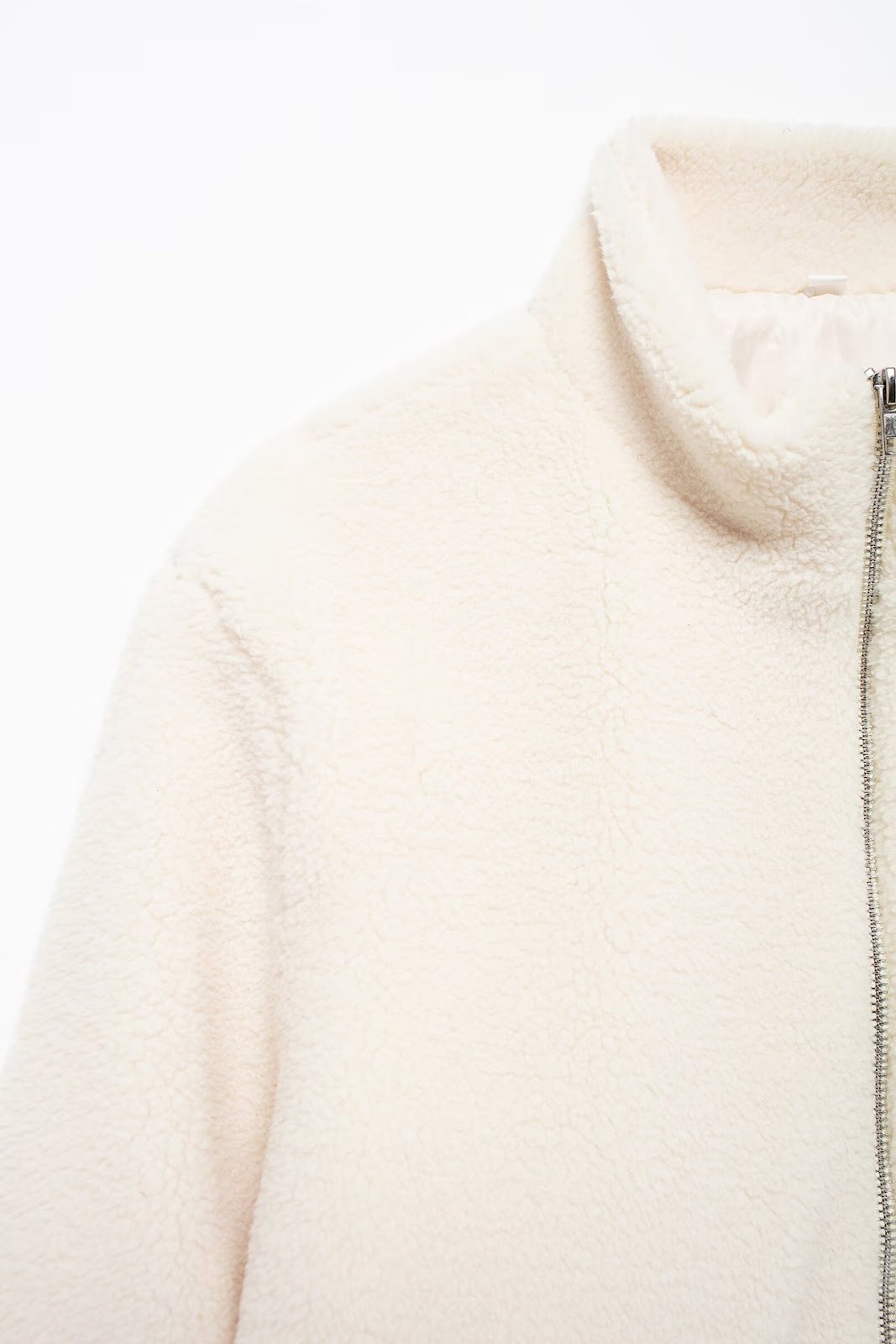 Damen-Teddyfleece-Jacke, Reißverschluss, Locker, Modell Y14-11722