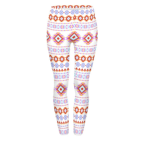 Damen Ethno-Print Leggings mit hohem Bund und elastischem Stretchstoff Shopy Nory