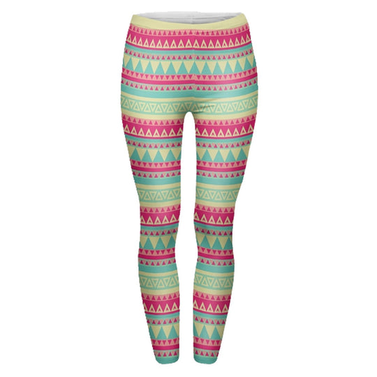 Damen Ethno-Print Leggings mit hohem Bund und elastischem Stretchstoff Shopy Nory