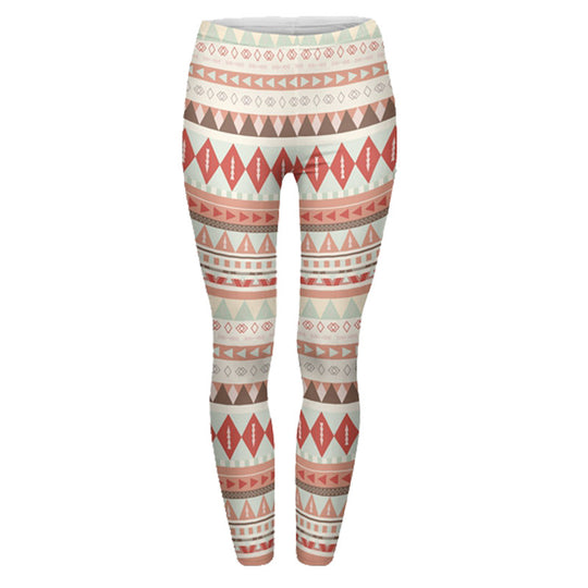 Damen Ethno-Print Leggings mit hohem Bund und elastischem Stretchstoff Shopy Nory