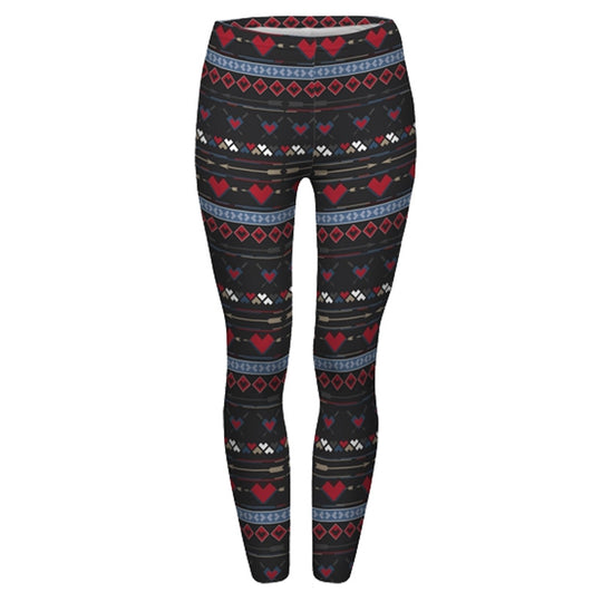 Damen Ethno-Print Leggings mit hohem Bund und elastischem Stretchstoff Shopy Nory