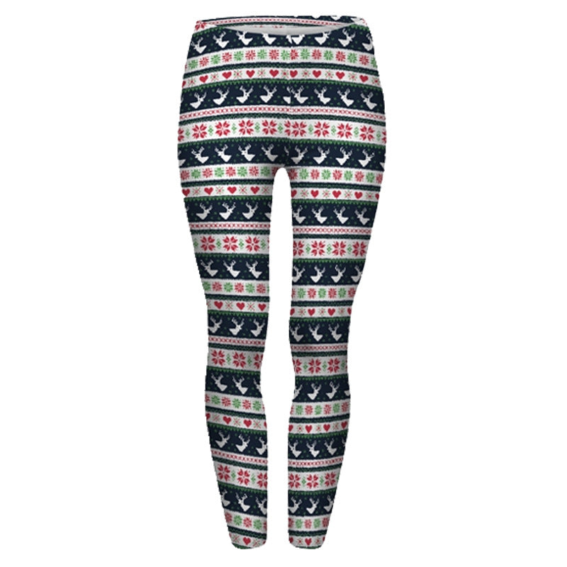 Damen Ethno-Print Leggings mit hohem Bund und elastischem Stretchstoff Shopy Nory