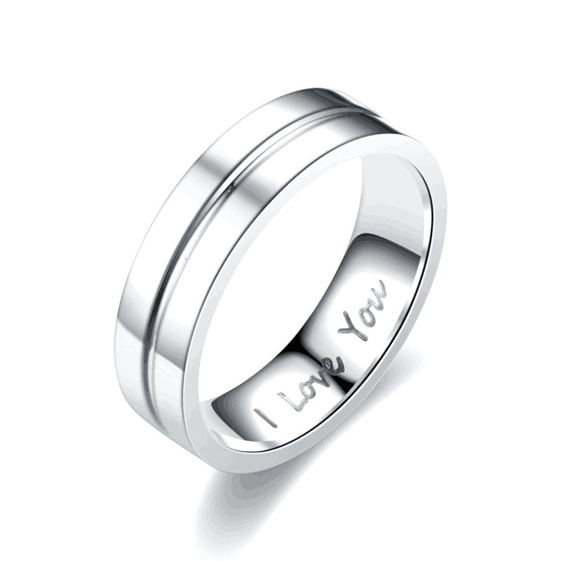 Damen Hochwertiger Trauring mit elegantem graviertem Schriftzug Shop Nory