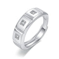 Damenring mit eckigem Design und funkelnden Zirkonia Shop Nory