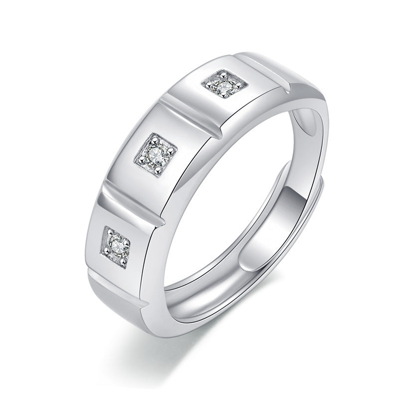 Damenring mit eckigem Design und funkelnden Zirkonia Shop Nory