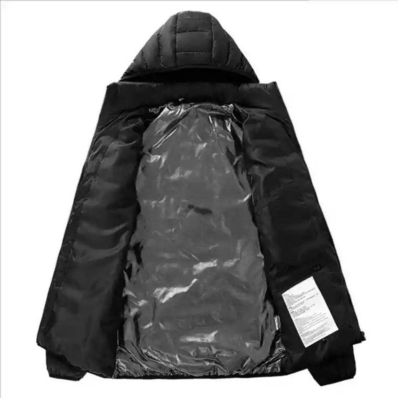 Herren wattierte Steppjacke mit Kapuze, ultraleicht und winddicht Shop Nory