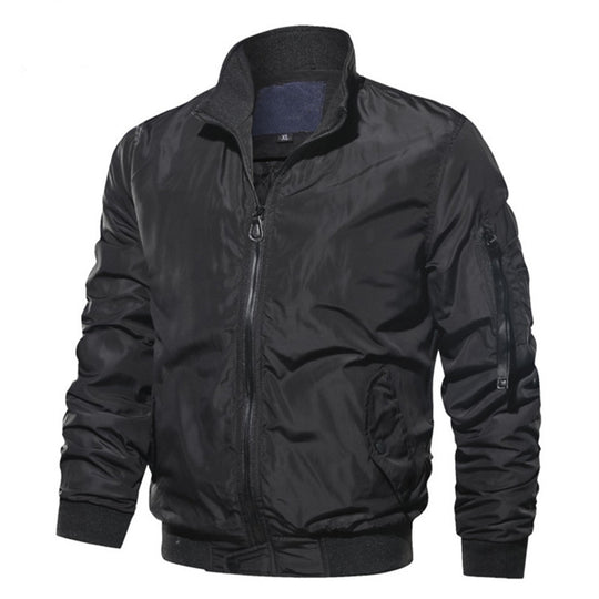 Herren Bomberjacke im Fliegerstil mit Thermofutter, Ärmeltasche und Rippbündchen Shop Nory