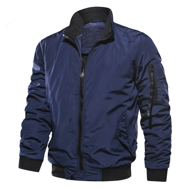 Herren Bomberjacke im Fliegerstil mit Thermofutter, Ärmeltasche und Rippbündchen Shop Nory