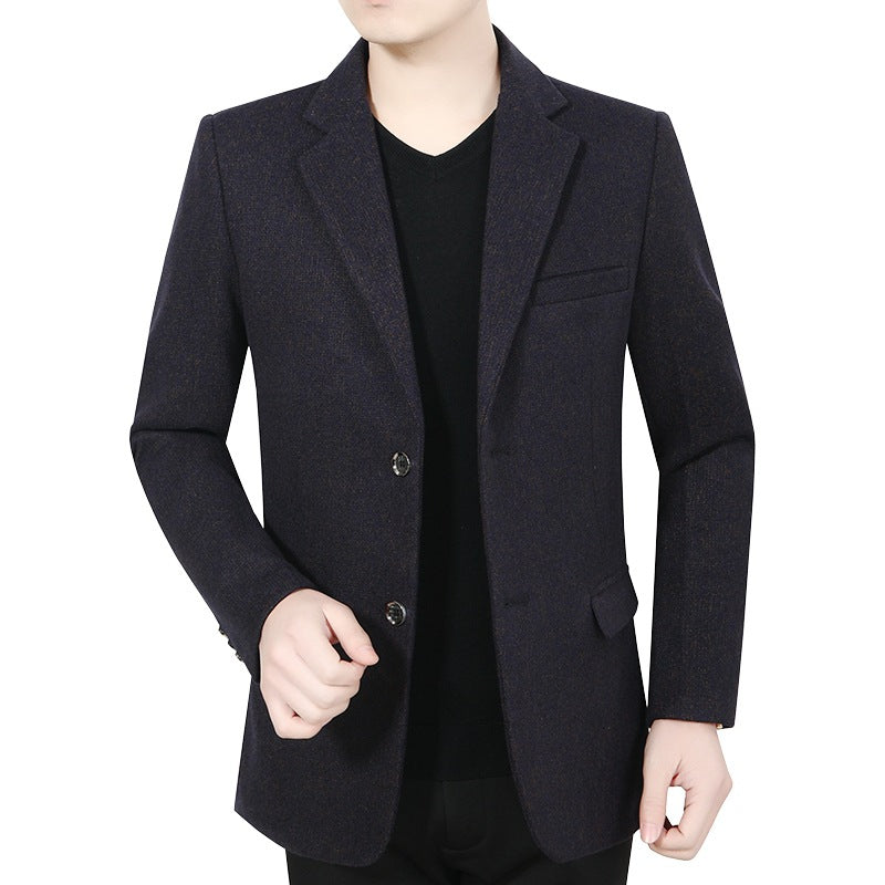 Herren Bouclé-Sakko aus Wollmix mit feiner Struktur, Zweiknopf und Pattentaschen Shop Nory