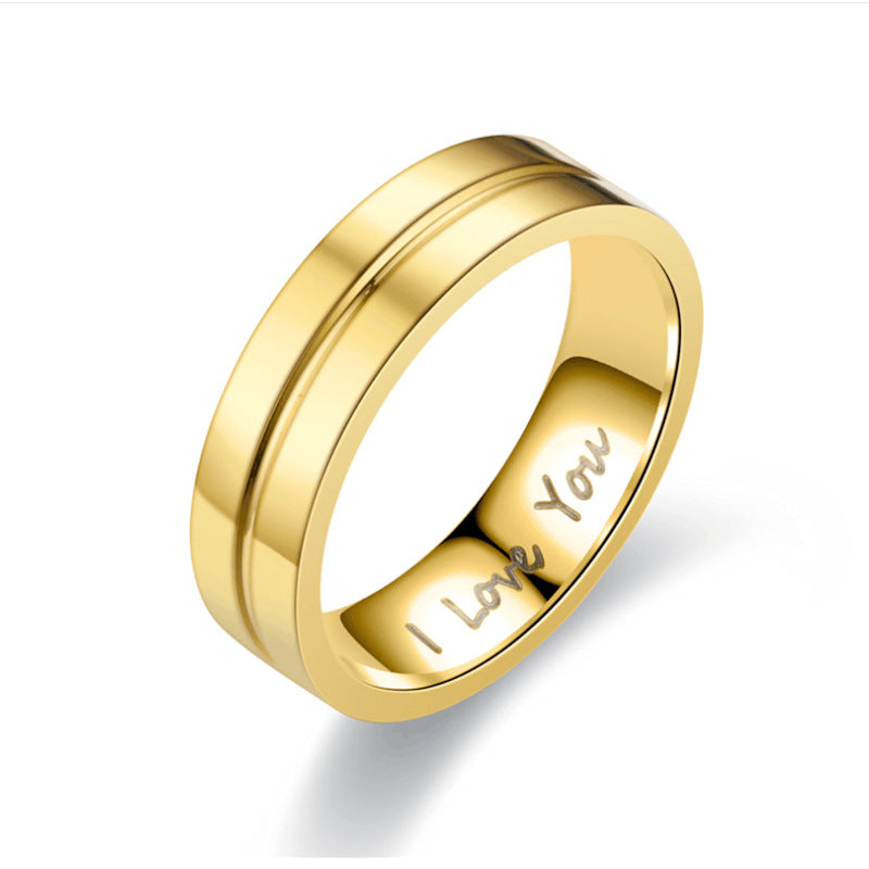 Damen Hochwertiger Trauring mit elegantem graviertem Schriftzug Shop Nory