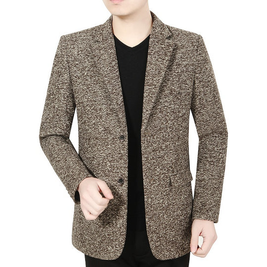 Herren Strukturiertes Casual-Sakko mit dezentem Melange-Effekt und Zweiknopf-Silhouette Shop Nory