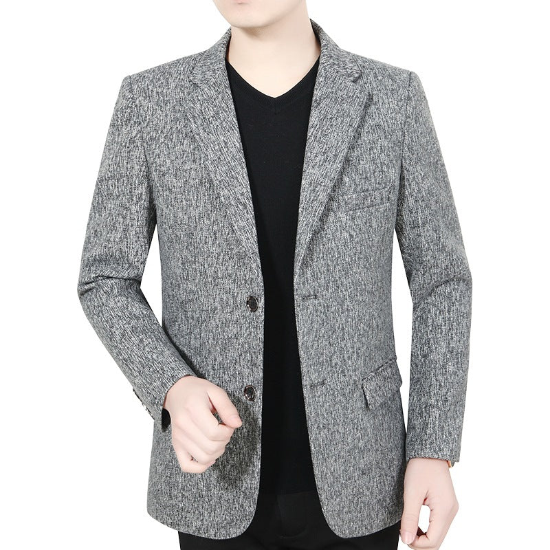 Herren Bouclé-Sakko aus Wollmix mit feiner Struktur, Zweiknopf und Pattentaschen Shop Nory