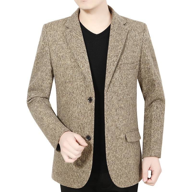 Herren Bouclé-Sakko aus Wollmix mit feiner Struktur, Zweiknopf und Pattentaschen Shop Nory
