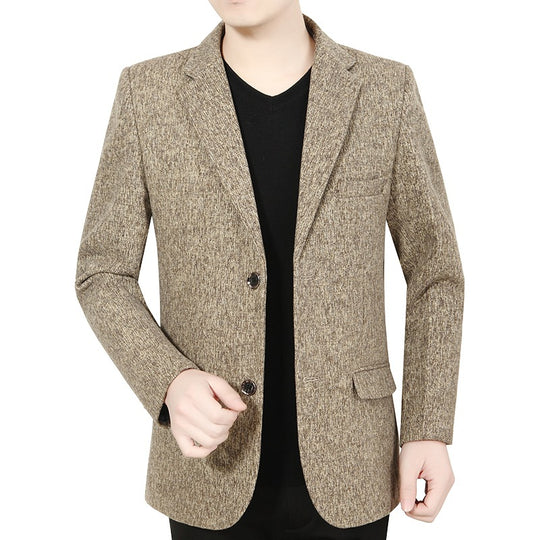 Herren Bouclé-Sakko aus Wollmix mit feiner Struktur, Zweiknopf und Pattentaschen Shop Nory