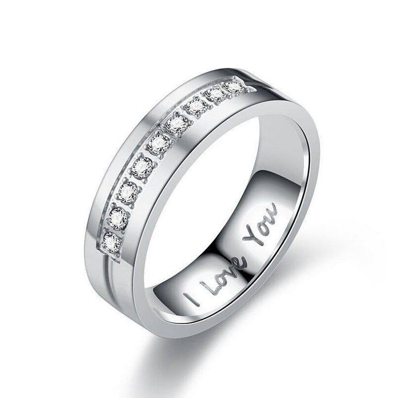 Damen Hochwertiger Trauring mit elegantem graviertem Schriftzug Shop Nory