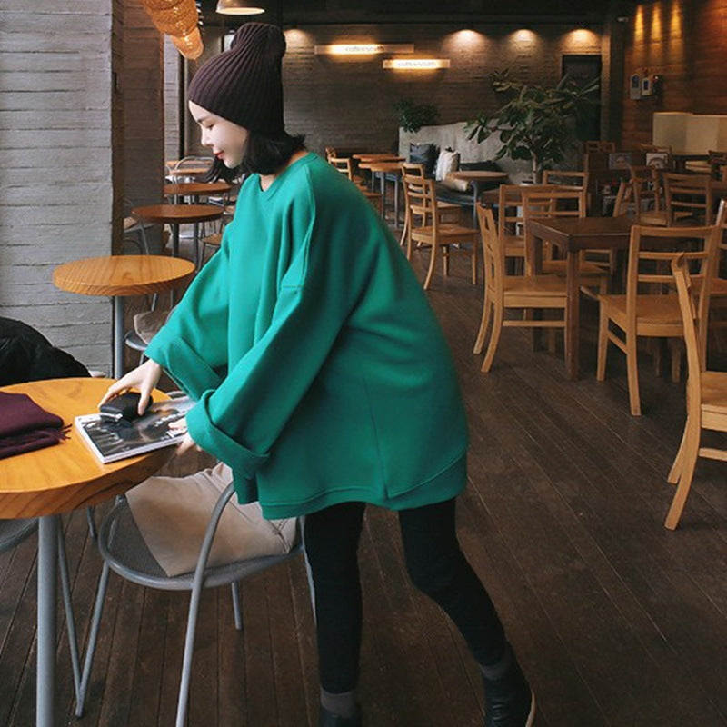 Damen Oversize-Fleece-Sweatshirt mit verlängertem Rückenteil und überschnittenen Schultern Shop Nory