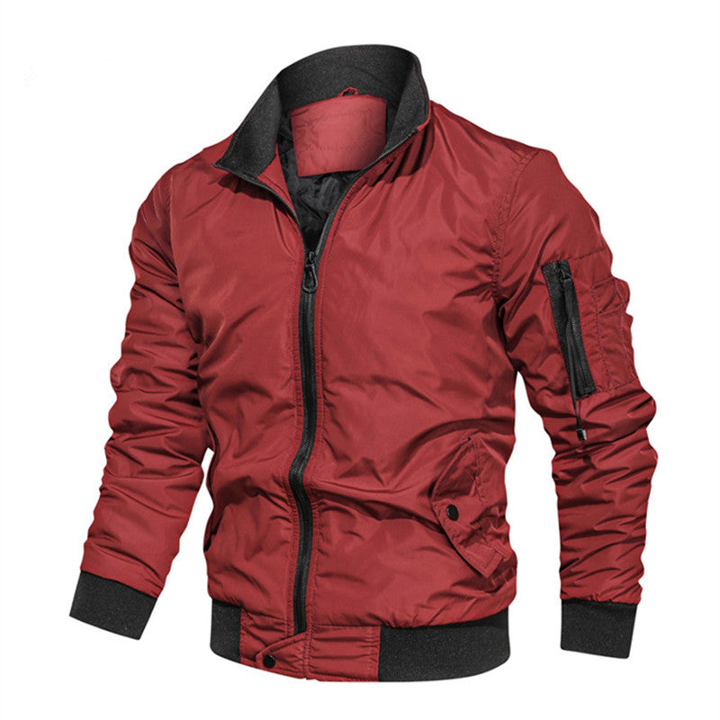 Herren Bomberjacke im Fliegerstil mit Thermofutter, Ärmeltasche und Rippbündchen Shop Nory