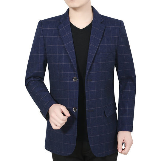 Herren Sakko kariert aus WollmischgewShop Norye mit schmaler Silhouette Shop Nory