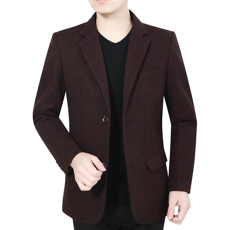 Herren Bouclé-Sakko aus Wollmix mit feiner Struktur, Zweiknopf und Pattentaschen Shop Nory