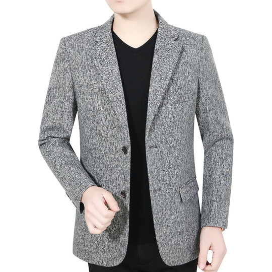 Herren Bouclé-Sakko aus Wollmix mit feiner Struktur, Zweiknopf und Pattentaschen Shop Nory