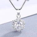 Damen Halskette mit funkelndem Schneeflockenanhänger und hochwertigem Zirkonbesatz Shop Nory