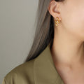 Subtil, aber stilvoll c-kette halblink goldbeschichtete Ohrringe *großartige Geschenkidee* | Shop Nory