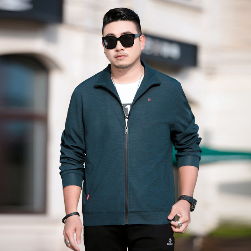 Herren Leichte Freizeitjacke mit Reißverschluss und Stehkragen Shop Nory