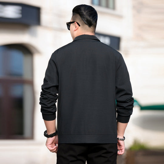 Herren Leichte Freizeitjacke mit Reißverschluss und Stehkragen Shop Nory