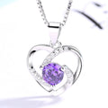 Damen Halskette mit herzförmigem Anhänger und funkelndem Zirkonia Shop Nory