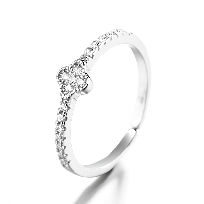 Damen Ring mit elegantem Herzen und funkelnden Zirkonia Shop Nory