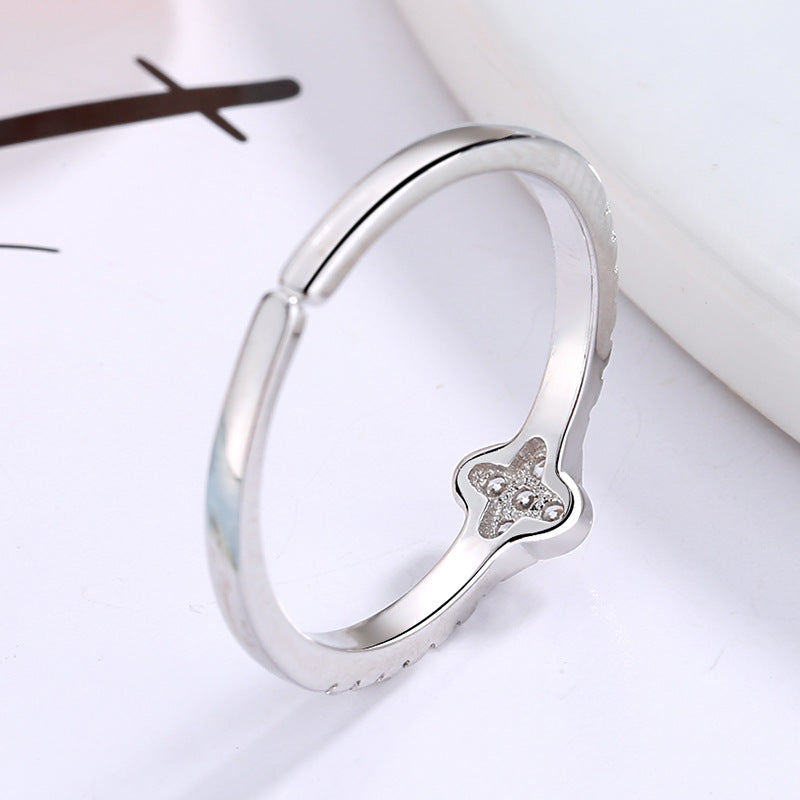 Damen Ring mit funkelndem Zirkonbesatz und elegantem Design Shop Nory