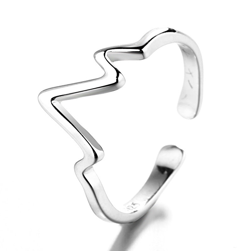 Damen offener Ring im kreativen Blitzdesign Shop Nory