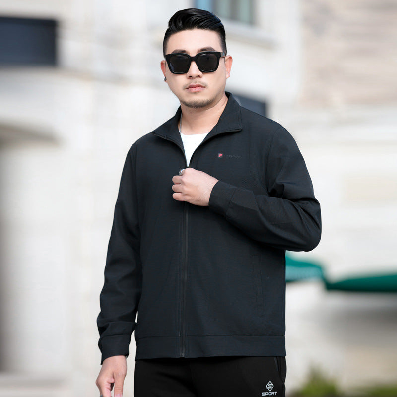 Herren Leichte Freizeitjacke mit Reißverschluss und Stehkragen Shop Nory