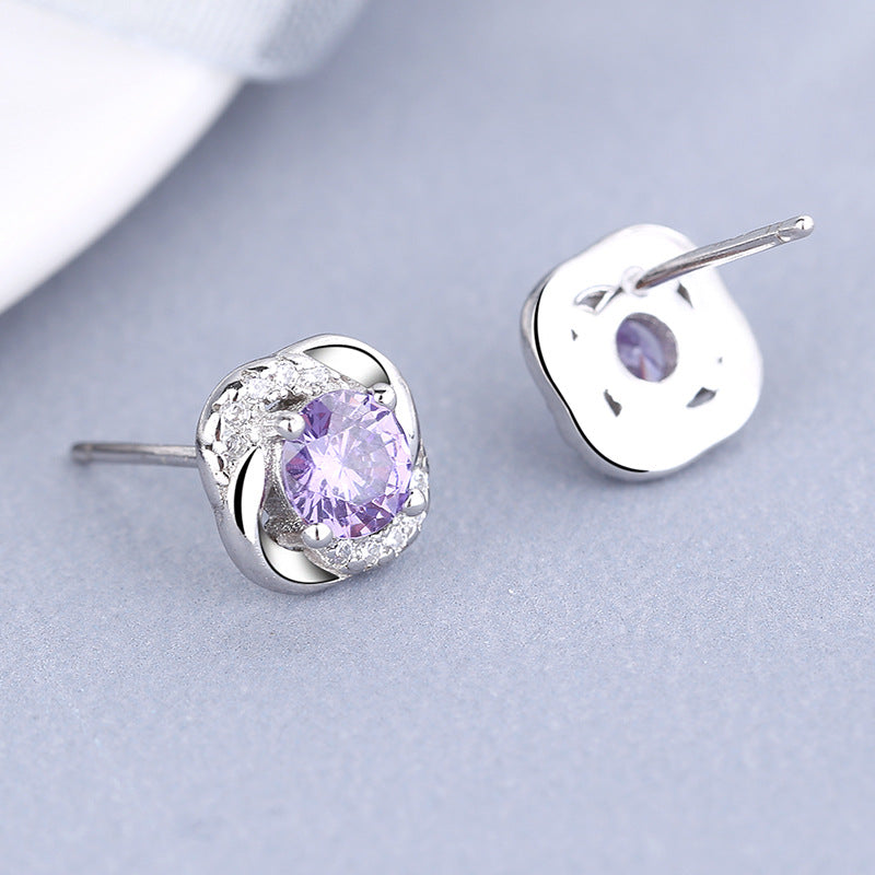 Damen Ohrringe mit funkelndem Zirkonia und elegantem Kabeldesign Shop Nory