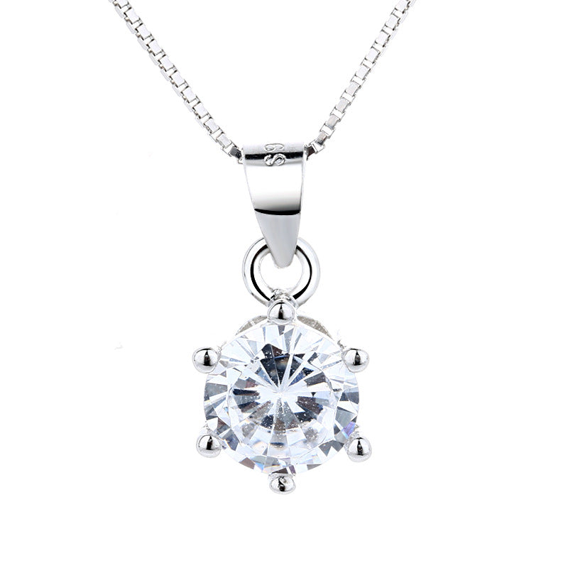 Damen Halskette mit funkelndem Kristallanhänger und eleganter Gliederkette Shop Nory