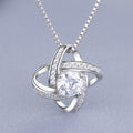 Damen Halskette mit elegantem Knoten-Ahnen und funkelndem Zirkon Shop Nory