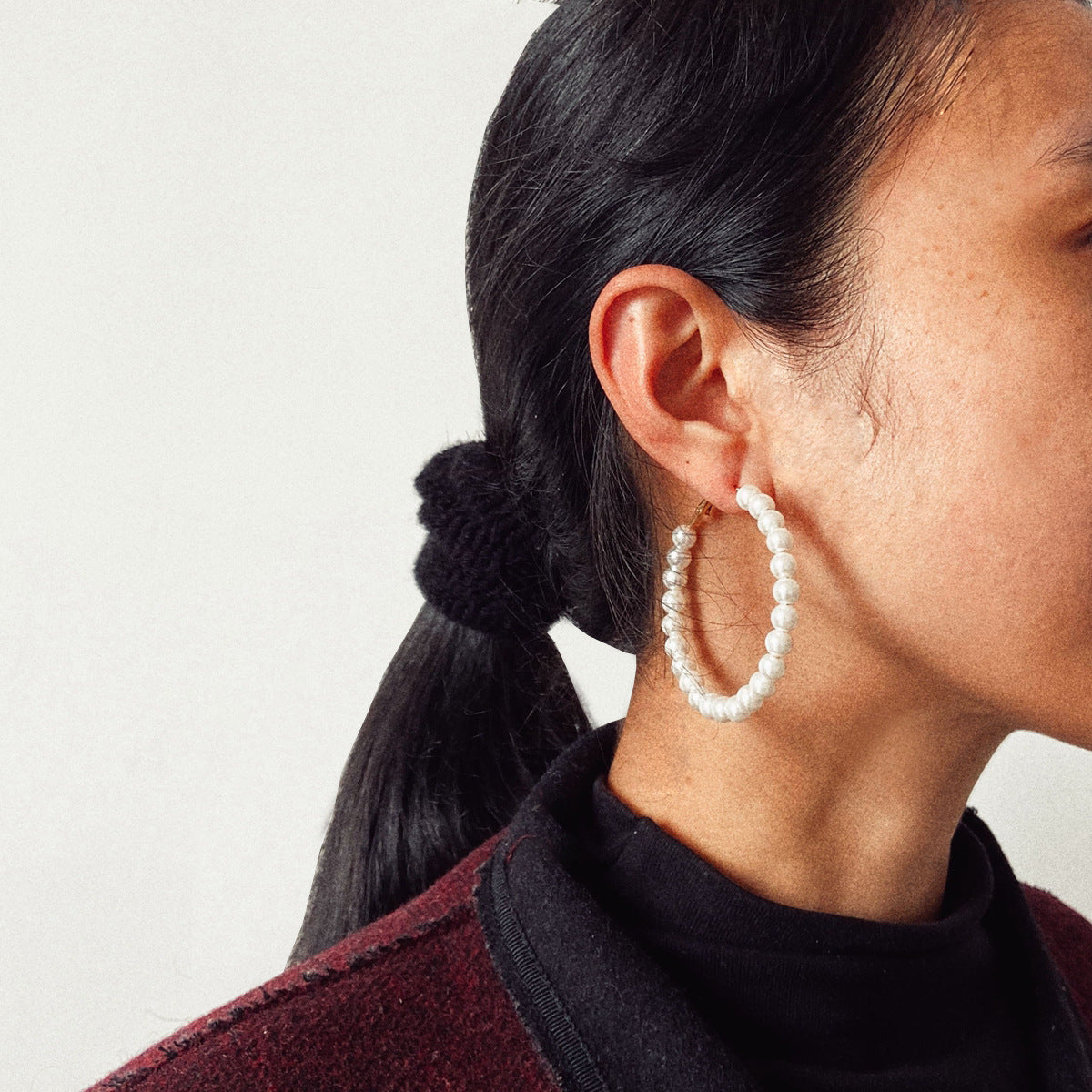 Damen Perlenohrringe mit goldenen Akzenten Shop Nory