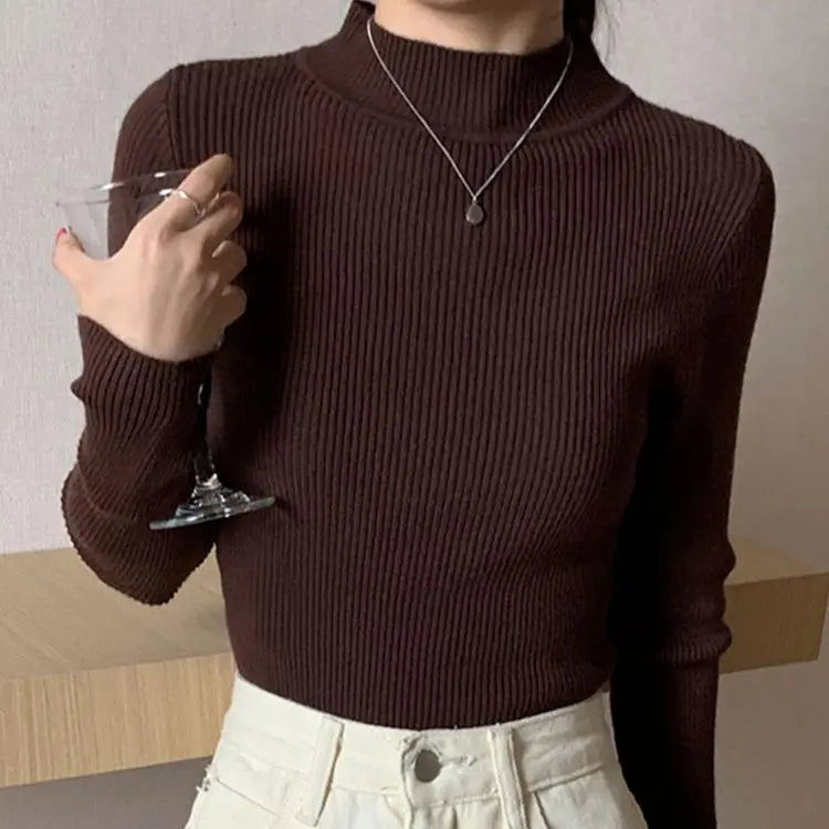 gerippter Wollpullover für Damen