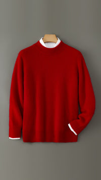 Rot Halbrollkragen 826