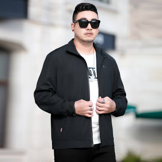 Herren Leichte Freizeitjacke mit Reißverschluss und Stehkragen Shop Nory