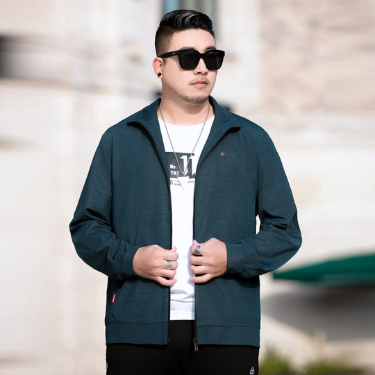 Herren Leichte Freizeitjacke mit Reißverschluss und Stehkragen Shop Nory