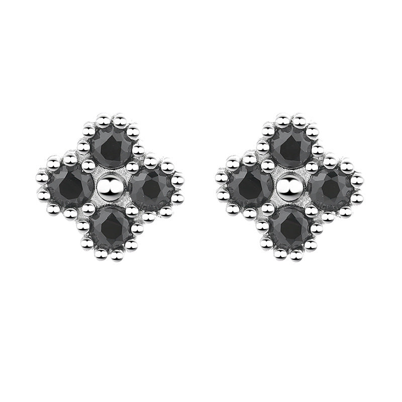 Damen Ohrringe mit mehrlagigem Blumendesign und funkelnden Zirkonia Shop Nory