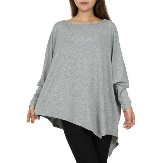 Damen Oversize-Tunika mit asymmetrischem Saum und langen Ärmeln Shop Nory