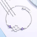Damen Charmantes Armkettchen mit vierblättrigem Kleeblatt und funkelnden Steinchen Shop Nory