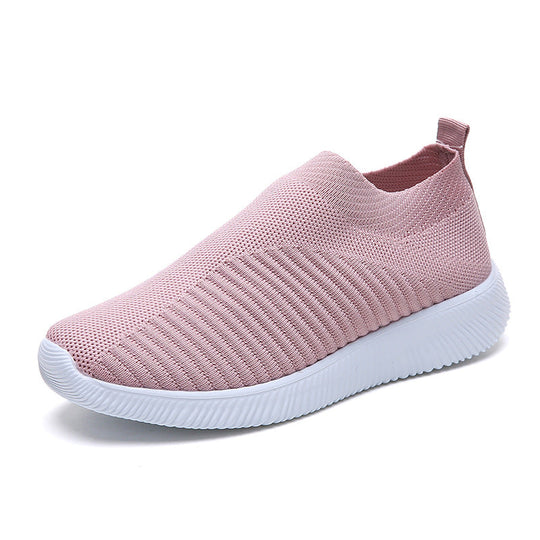 Unisex nan leichte gestrickte Slip-On Sneaker mit elastischem Einstieg und ergonomischer Einlegesohle