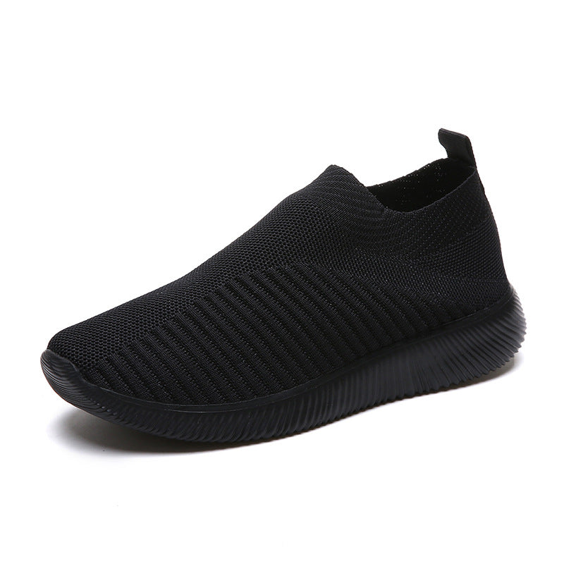 Unisex nan leichte gestrickte Slip-On Sneaker mit elastischem Einstieg und ergonomischer Einlegesohle