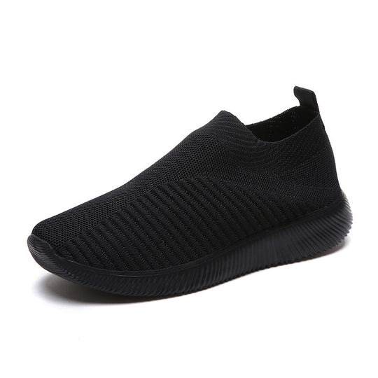 Unisex nan leichte gestrickte Slip-On Sneaker mit elastischem Einstieg und ergonomischer Einlegesohle