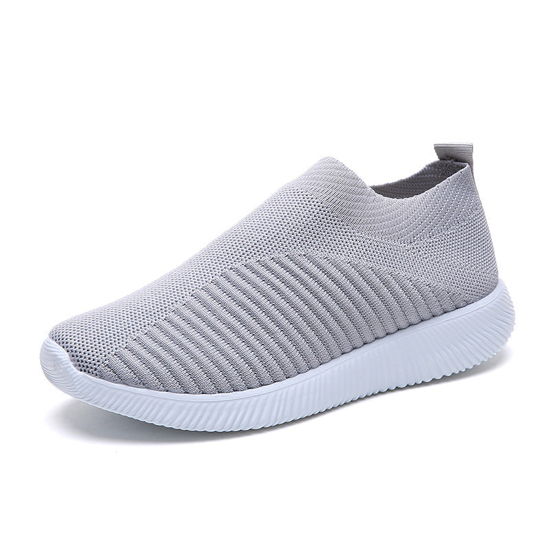 Unisex nan leichte gestrickte Slip-On Sneaker mit elastischem Einstieg und ergonomischer Einlegesohle