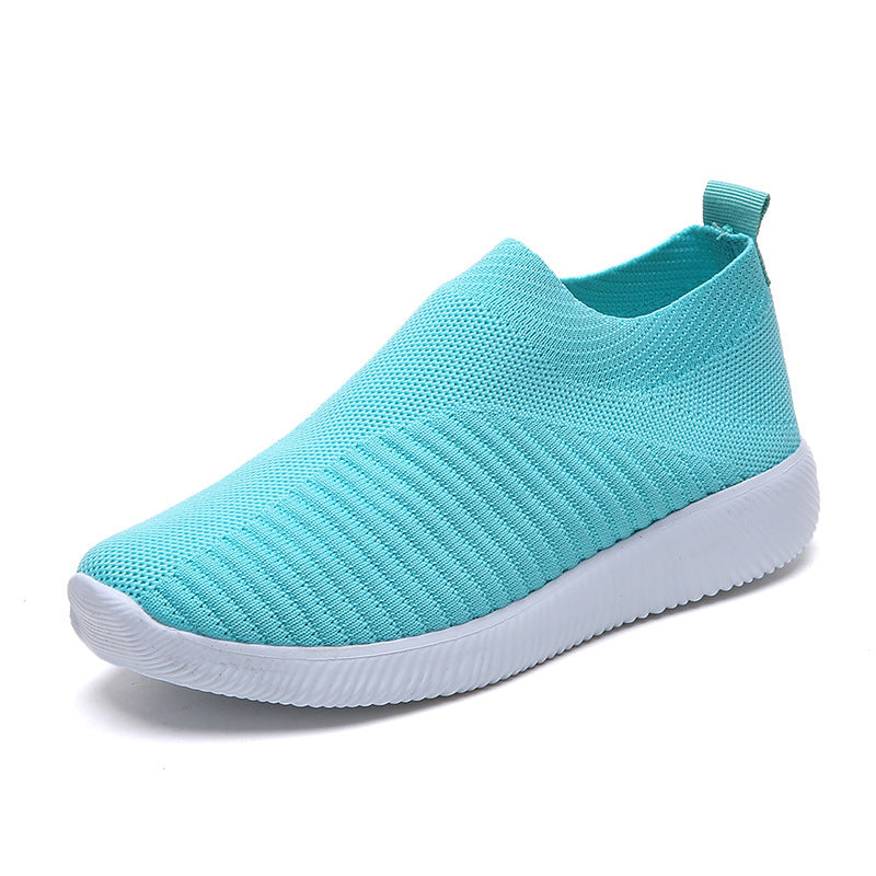 Unisex nan leichte gestrickte Slip-On Sneaker mit elastischem Einstieg und ergonomischer Einlegesohle